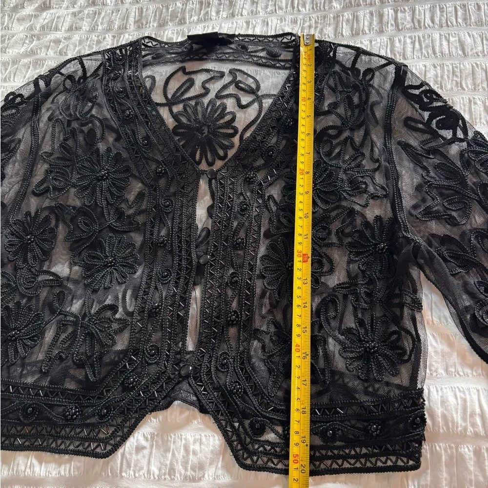 Elegant Black Lace Women Top - Picture 9 of 9